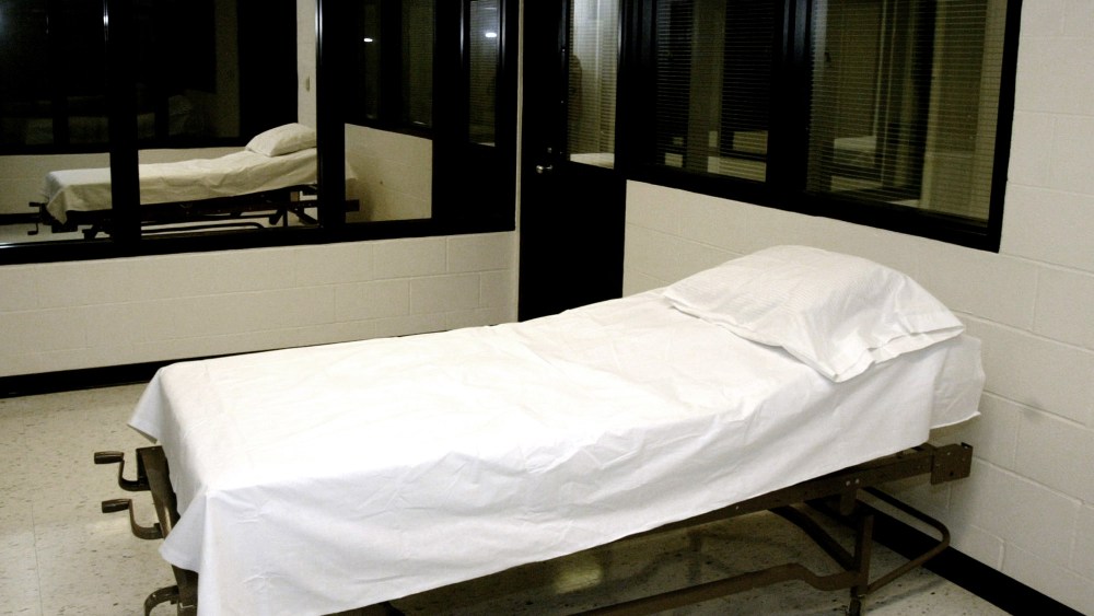 The execution chamber at the Missouri Correctional Center in Bonne Terre, Mo.