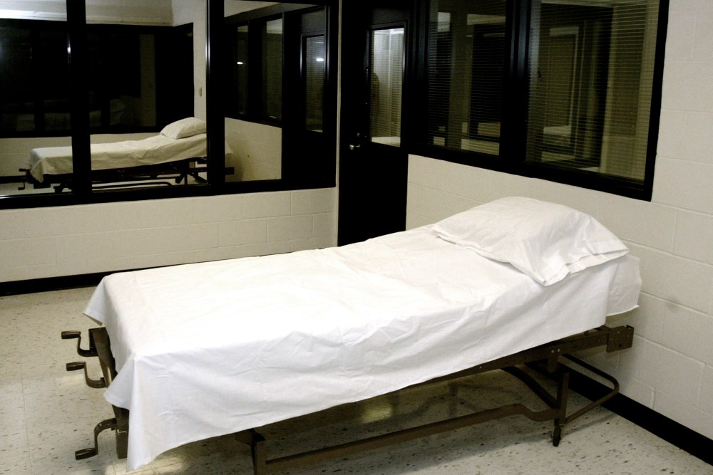 The execution chamber at the Missouri Correctional Center in Bonne Terre, Mo.