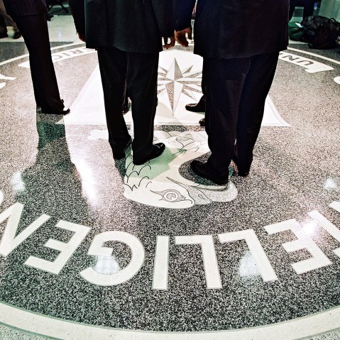 The seal of the Central Intelligence Agency is seen at the CIA Headquarters in Langley, Va. (Photo by David Burnett/Newsmakers/Getty)