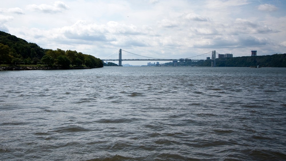 The Hudson River looking south toward the George Washington Bridge, September 5, 2013.