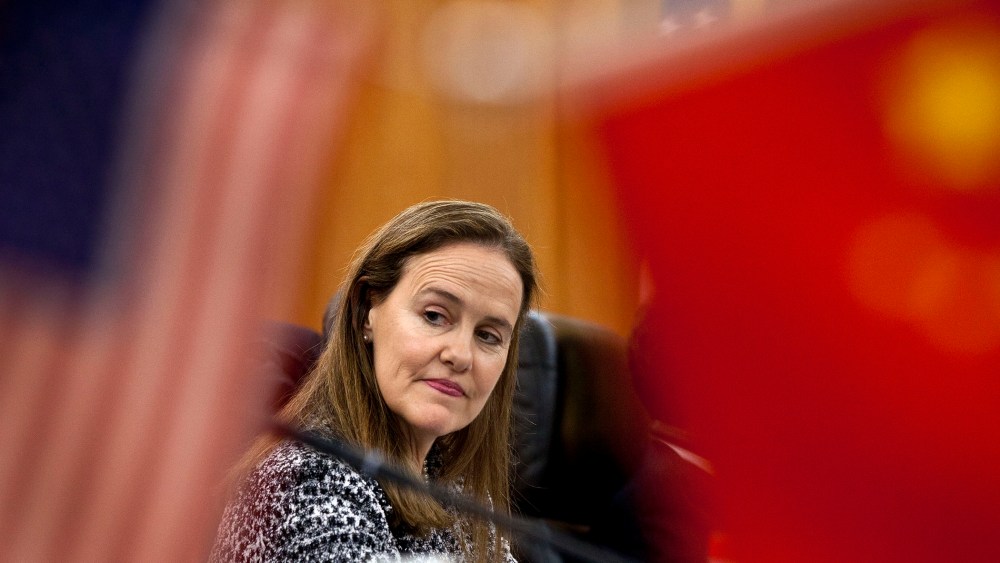 U.S. Under Secretary of Defense for Policy Michèle Flournoy arrives for a bilateral meeting with Ma Xiaotian on Dec. 7, 2011 in Beijing, China. (Andy Wong/Pool/Getty)