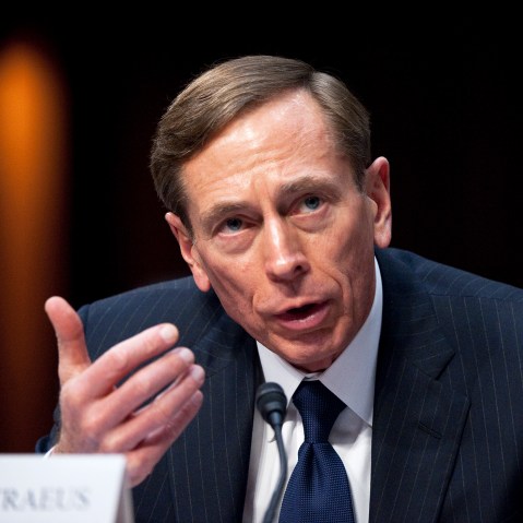 CIA Director David Petraeus testifies during the Senate (Select) Intelligence Committee hearing on "World Wide Threats" on, Jan. 31, 2012. (Photo By Bill Clark/CQ Roll Call/Getty)
