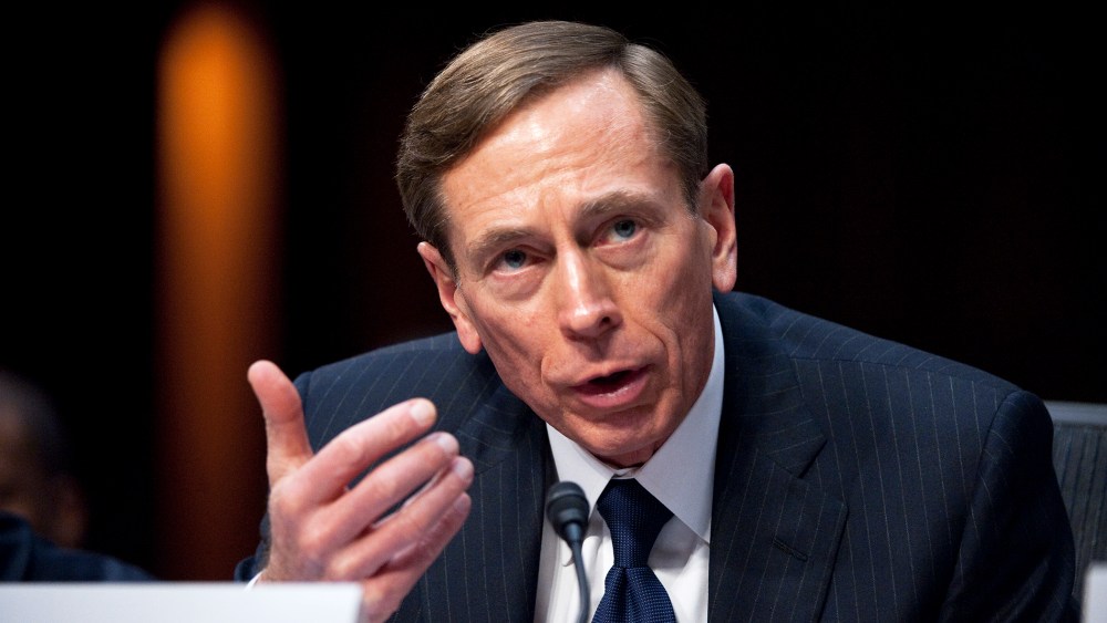 CIA Director David Petraeus testifies during the Senate (Select) Intelligence Committee hearing on "World Wide Threats" on, Jan. 31, 2012. (Photo By Bill Clark/CQ Roll Call/Getty)