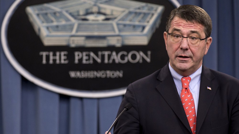 Deputy Defense Secretary Ashton Carter speaks during a news conference at the Pentagon, on March 1, 2013.