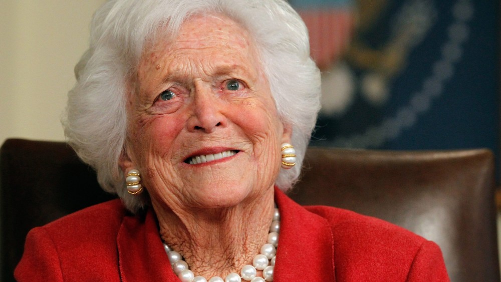 Mrs. Bush, aged 88, has been admitted to Houston Methodist hospital with pneumonia.