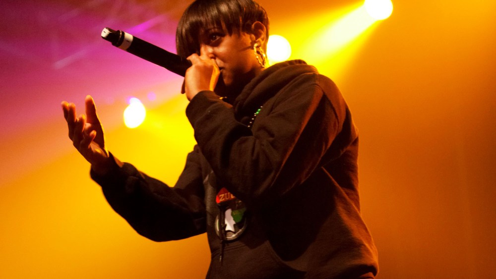 Rapsody performs onstage at the Paid Dues Independent Hip Hop Festival at the NOS Events Center on April 7, 2012 in San Bernardino, Calif. (Photo by Imeh Akpanudosen/Getty)