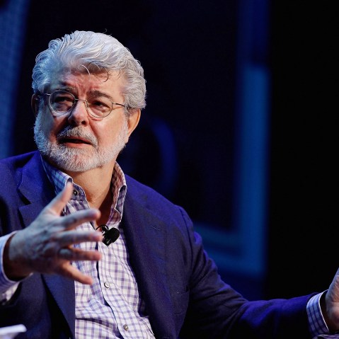 George Lucas speaks in Washington, DC in 2012. (Photo by Chip Somodevilla/Getty)