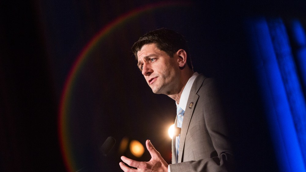 Rep. Paul Ryan (R-WI) speaks at an event on on May 15, 2012 in Washington, D.C. (Photo by Brendan Hoffman/Getty)
