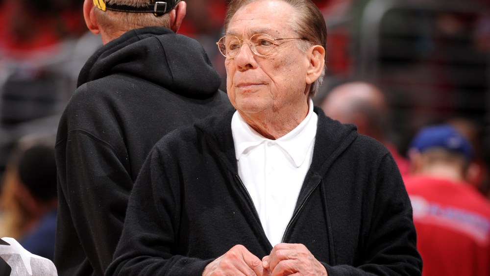 Donald Sterling, owner of the Los Angeles Clippers, looks on while his team plays during the 2012 NBA Playoffs at Staples Center on May 20, 2012 in Los Angeles, Calif.