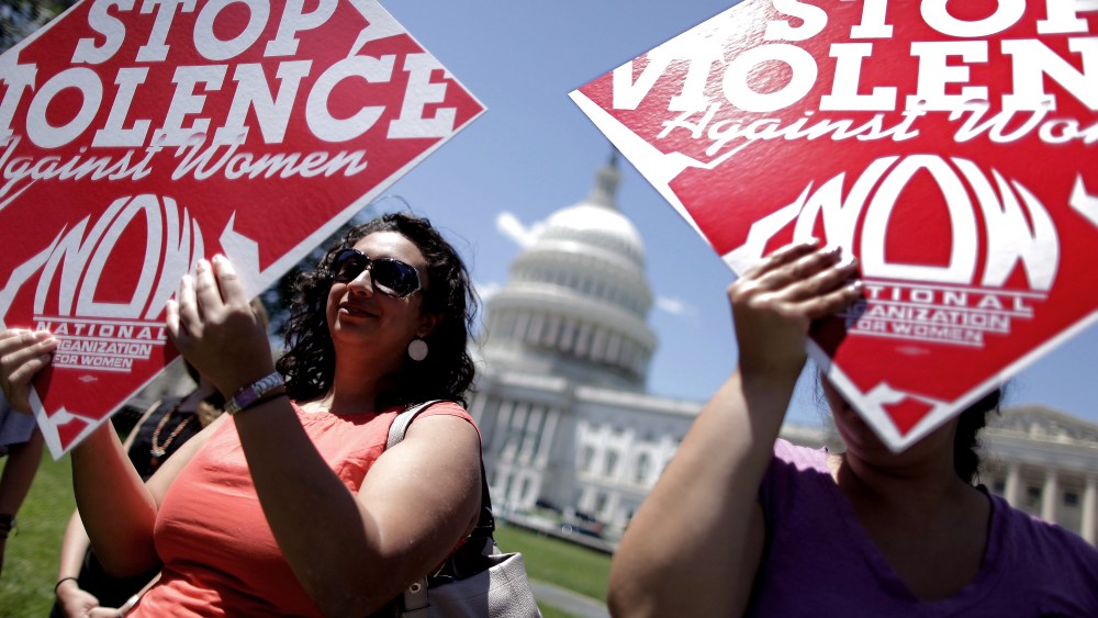 Activists Holds Rally For Re-Authorization Of The Violence Against Women Act