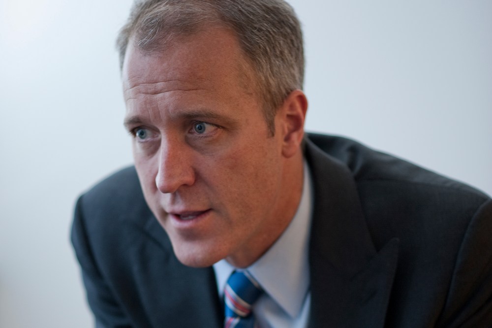 Sean Patrick Maloney (D-New York) is interviewed at Roll Call in Washington, D.C.