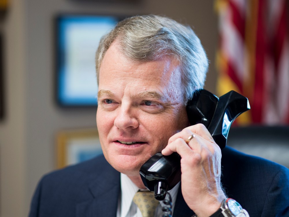 File Photo: Rep. Mike McIntyre, D-N.C., works in his office in the Rayburn building on Capitol Hill on Thursday, August 2, 2012. (Photo By Bill Clark/CQ Roll Call, File)