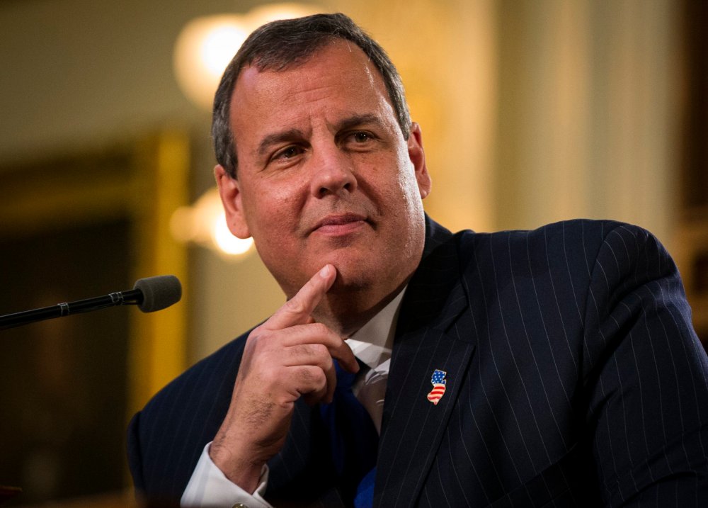 New Jersey Governor Chris Christie pauses as he delivers his state of the state address at the New Jersey State House in Trenton on Jan. 13, 2015.