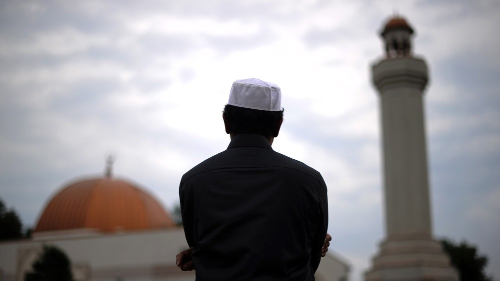 A man takes part in a special morning prayer at a mosque. (Photo by Jewel Samad/AFP/Getty)
