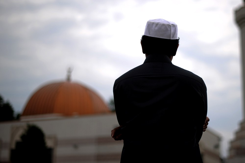 A Muslim takes part in a special morning prayer. (Photo by Jewel Samad/AFP/Getty)