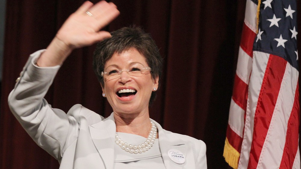 File Photo: The President's Senior Advisor Valerie Jarrett attends the Nevada Women Vote 2012 Summit on August 25, 2012 in Las Vegas, Nevada. The event focused on rallying support for President Obama's re-election.  (Photo by Isaac Brekken/Getty Images...