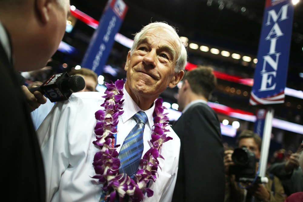 Rep. Ron Paul (R-TX) walks the arena floor during the second day of the Republican National Convention at the Tampa Bay Times Forum on Aug. 28, 2012 in Tampa, Fla.