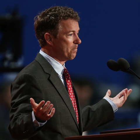 File Photo: U.S. Sen. Rand Paul (R-KY) speaks during the third day of the Republican National Convention at the Tampa Bay Times Forum on August 29, 2012 in Tampa, Florida. (Photo by Win McNamee/Getty Images, File)