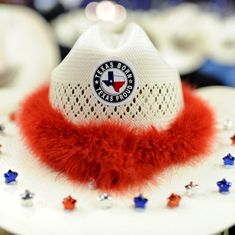 A Texas delegate at the Republican National Convention, Aug. 30, 2012, in tampa, Fla.