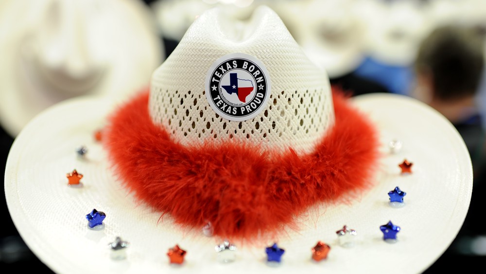 A Texas delegate at the Republican National Convention, Aug. 30, 2012, in tampa, Fla.