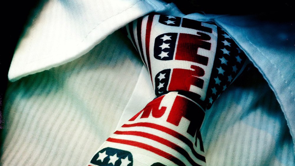 A tie is seen at the 2012 Republican National Convention in Tampa, Fl.