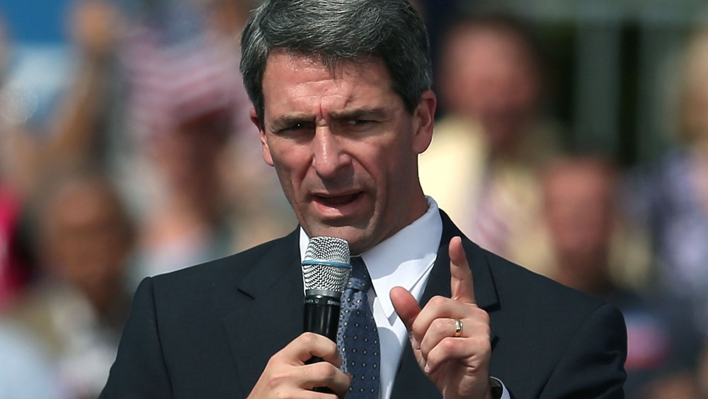 File Photo: Virginia Attorney General Ken Cuccinelli speaks at a campaign rally for Republican presidential candidate former Massachusetts Gov. Mitt Romney at Tidewater Community College on October 17, 2012 in Washington, DC. This is Romney's first...