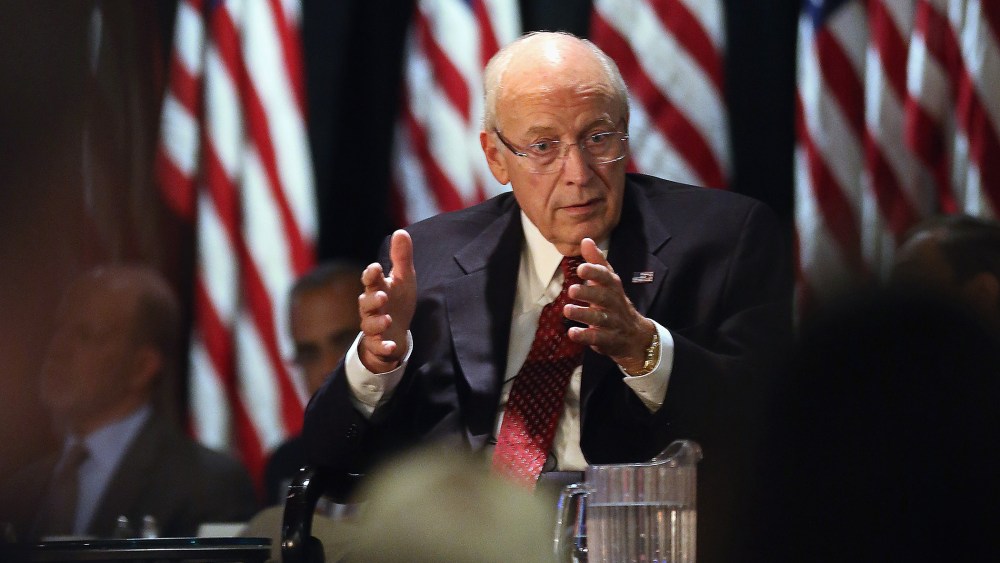 Former Vice President Dick Cheney speaks on Oct. 18, 2012 in Woodbury, New York.