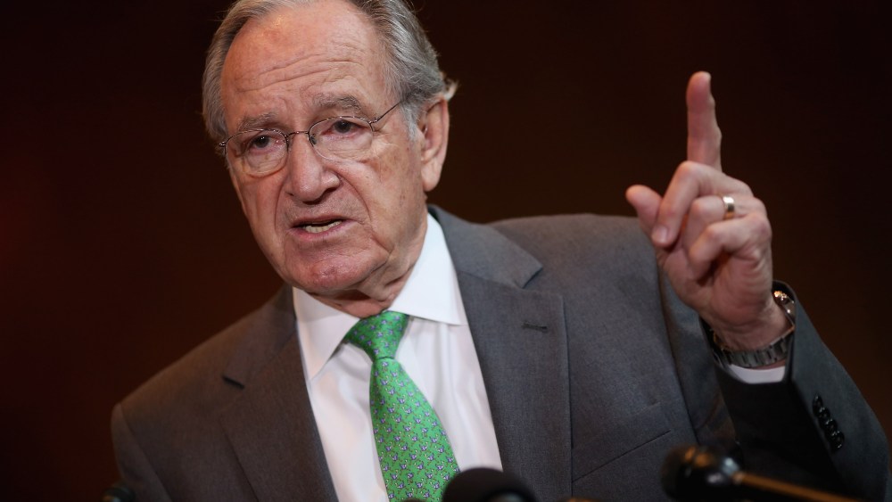 WASHINGTON, DC - DECEMBER 11:  Senate Health, Education, Labor and Pensions Chairman Tom Harkin (D-IA) speaks during a news conference about preserving Medicaid funding during the "fiscal cliff" negotiations at the Dirksen Senate Office Building on...