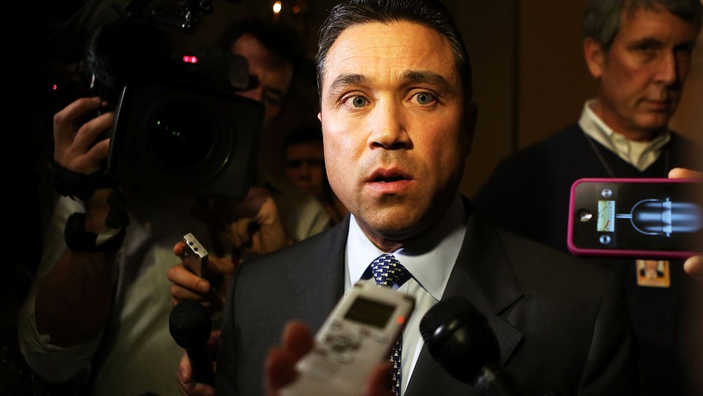 Michael Grimm (R-NY) is expected to be indicted by the U.S. attorney in New York after being investigated for campaign finance violations, Apr. 25, 2014.