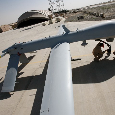 File Photo:  The US military in Kandahar, southern Afghanistan, a Taliban stronghold, are using high-tech Predator drones against their enemy. They have approximately 8 there. The Predator has no pilot, and is controlled for his highly secret mission...