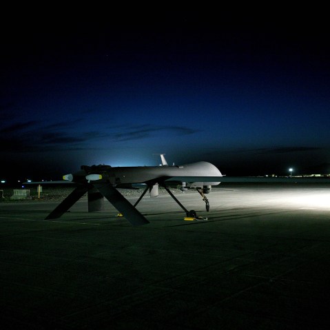 A U.S. military Predator drone is seen in Kandahar, southern Afghanistan, May 2, 2006. (Photo by Veronique de Viguerie/Getty)