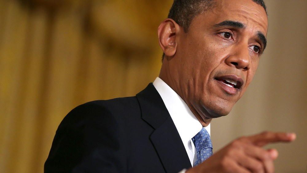 U.S. President Barack Obama speaks during his final news conference of his first term at the East Room of the White House January 14, 2013 in Washington, DC. (Photo by Alex Wong/Getty Images)