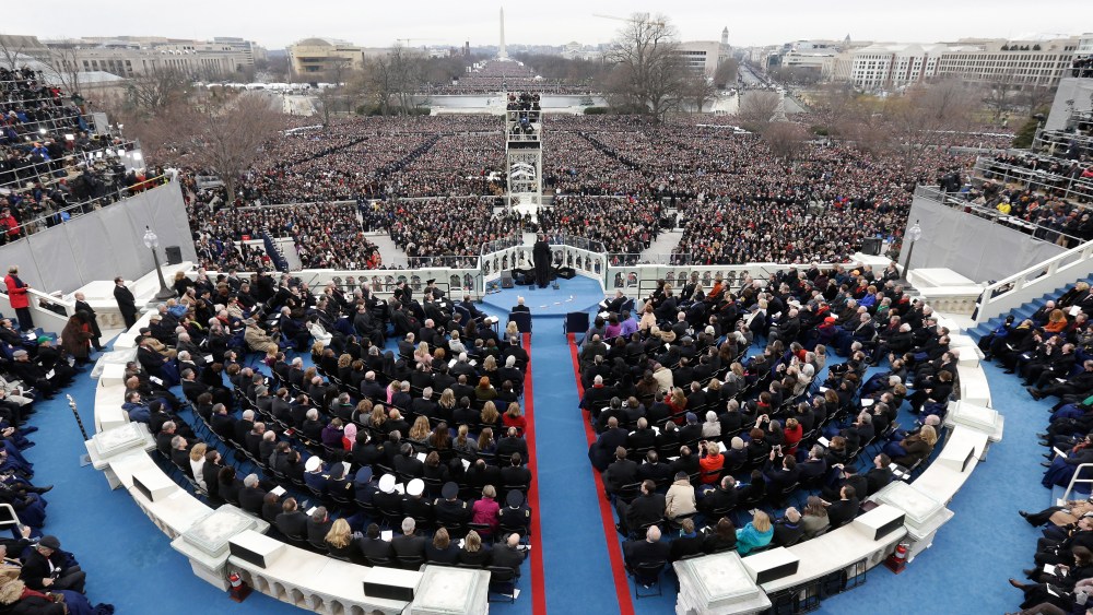 U.S. President Barack Obama gives his inauguration address during the public ceremonial inauguration on the West Front of the U.S. Capitol January 21, 2013 in Washington, DC.   Barack Obama was re-elected for a second term as President of the United...