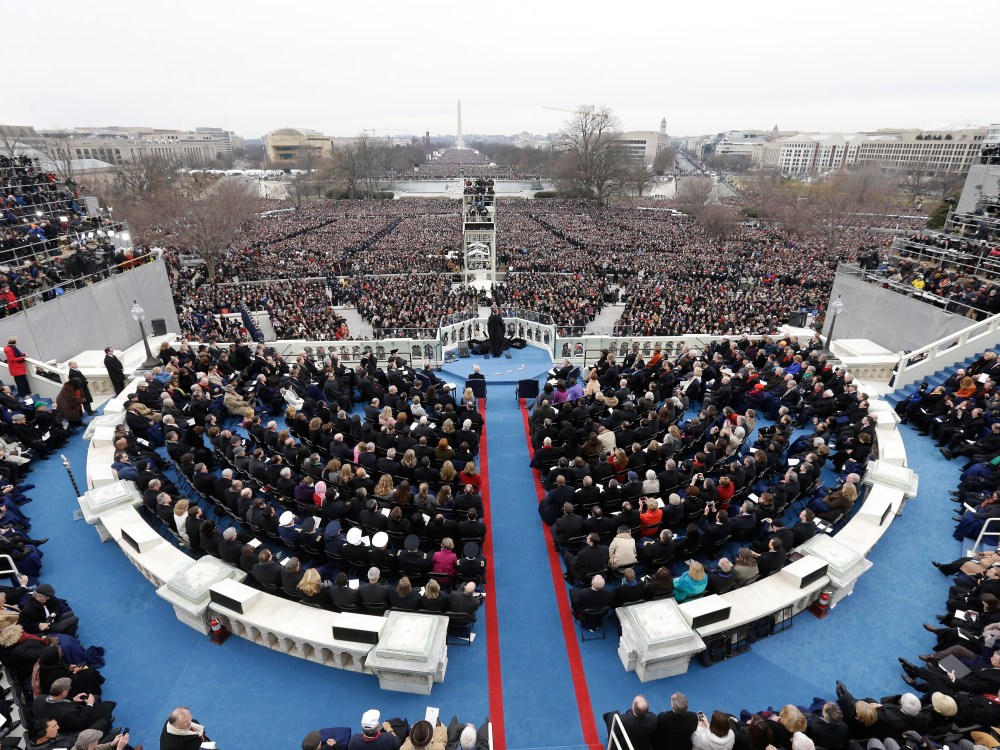 U.S. President Barack Obama gives his inauguration address during the public ceremonial inauguration on the West Front of the U.S. Capitol January 21, 2013 in Washington, DC. Barack Obama was re-elected for a second term as President of the United...