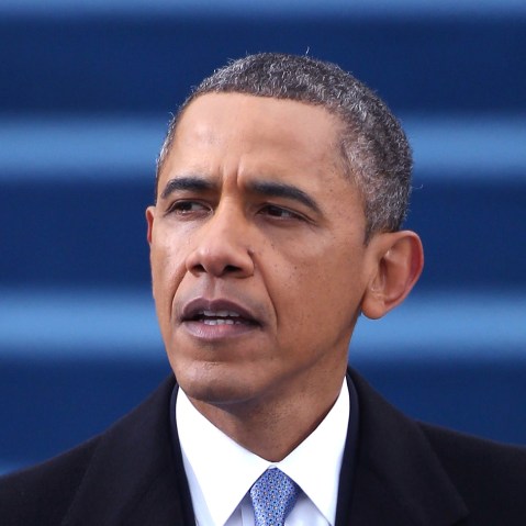 U.S. President Barack Obama speaks during the presidential inauguration on the West Front of the U.S. Capitol January 21, 2013 in Washington, DC. (Photo by Justin Sullivan/Getty Images)