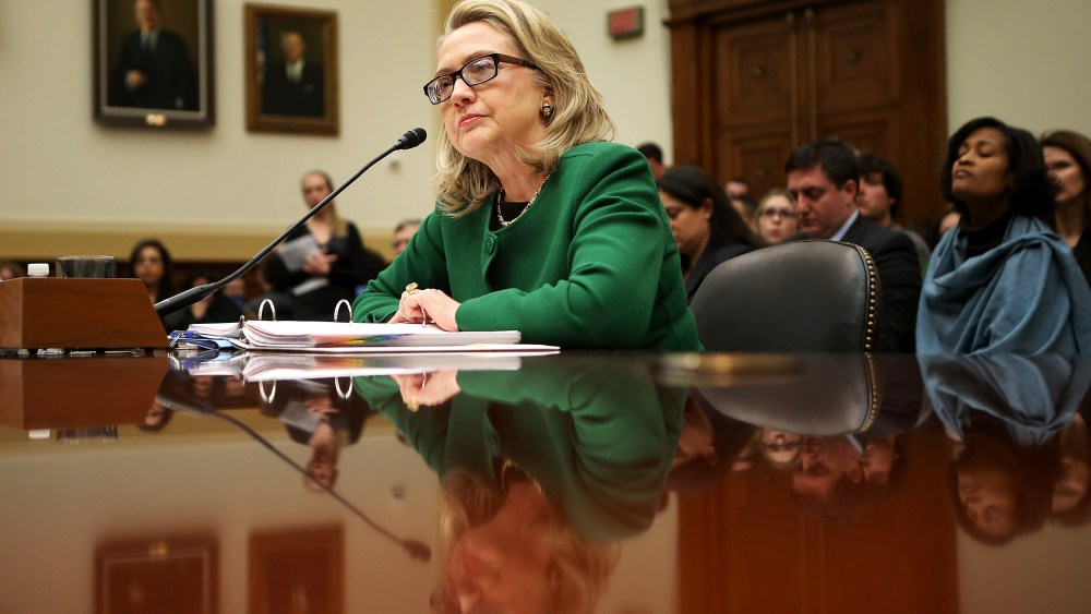 Hillary Clinton testifies before the House Foreign Affairs Committee on Capitol Hill January 23, 2013 in Washington, DC.
