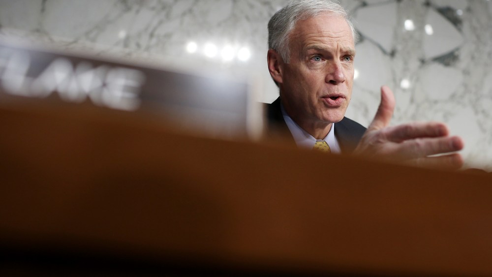 Sen. Ron Johnson speaks during a hearing in the Hart Senate Office Building on Capitol Hill on Jan 24, 2013 in Washington, DC.