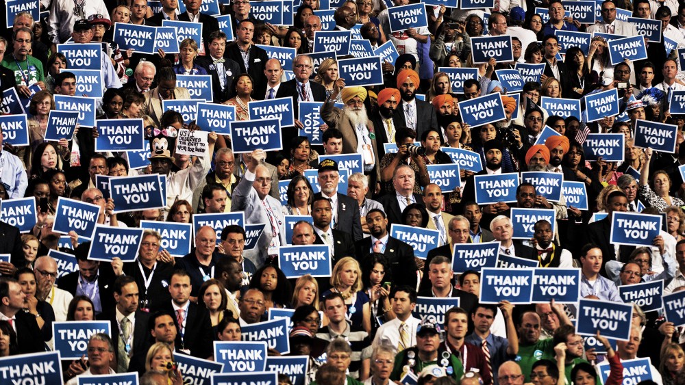 Scenes around the Democratic National Convention at Time Warner Cable Arena on September 6, 2012 in Charlotte, North Carolina.