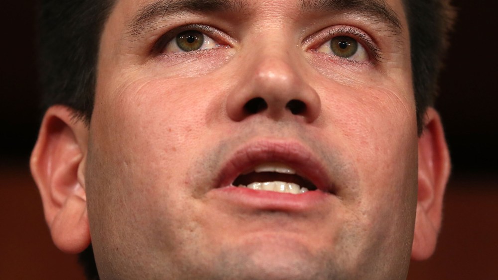 File Photo: U.S. Sen. Marco Rubio (R-FL) speaks during a news conference on a comprehensive immigration reform framework January 28, 2013 on Capitol Hill in Washington, DC.  (Photo by Alex Wong/Getty Images, File)