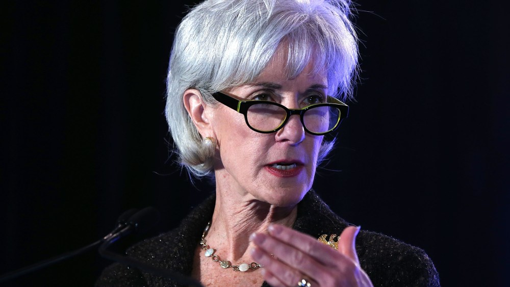 U.S. Secretary of Health and Human Services Kathleen Sebelius speaks during the opening plenary of the National Health Policy Conference organized by The AcademyHealth February 4, 2013 in Washington, DC. Sebelius spoke on the Obama Administration's...