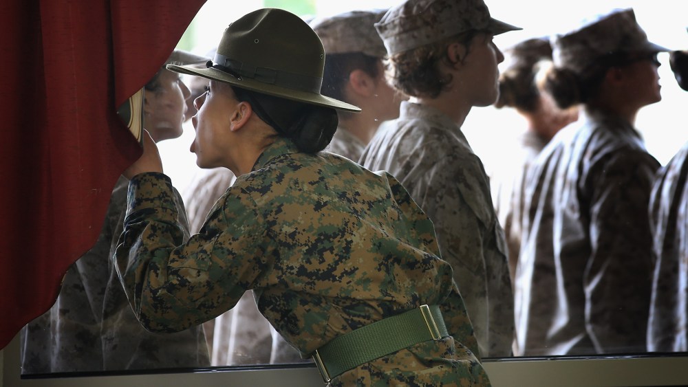 Women Attend Marine Boot Camp At Parris Island, South Carolina