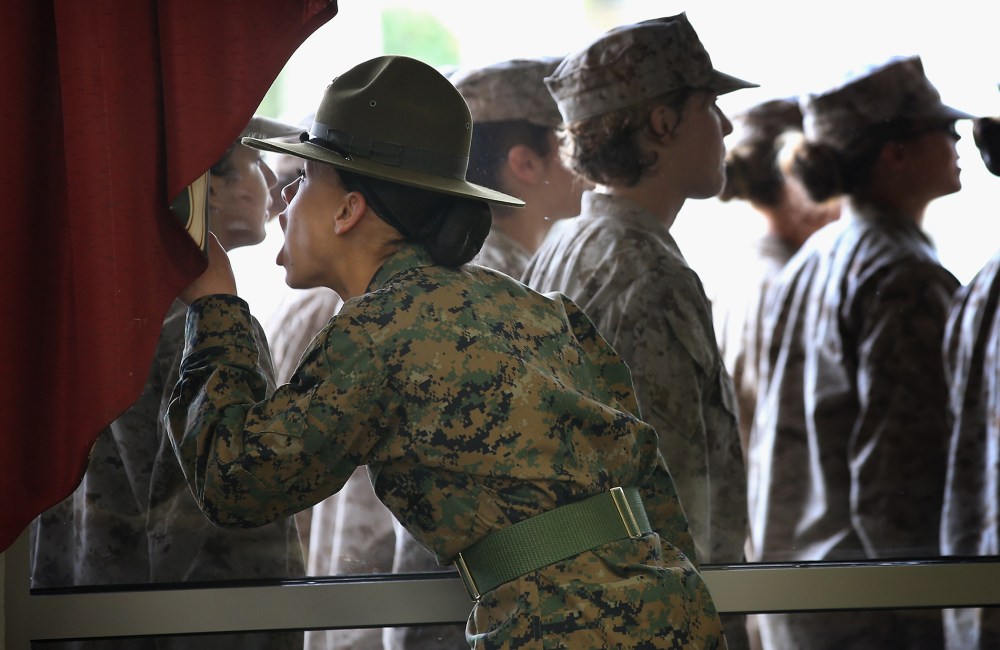 Women Attend Marine Boot Camp At Parris Island, South Carolina