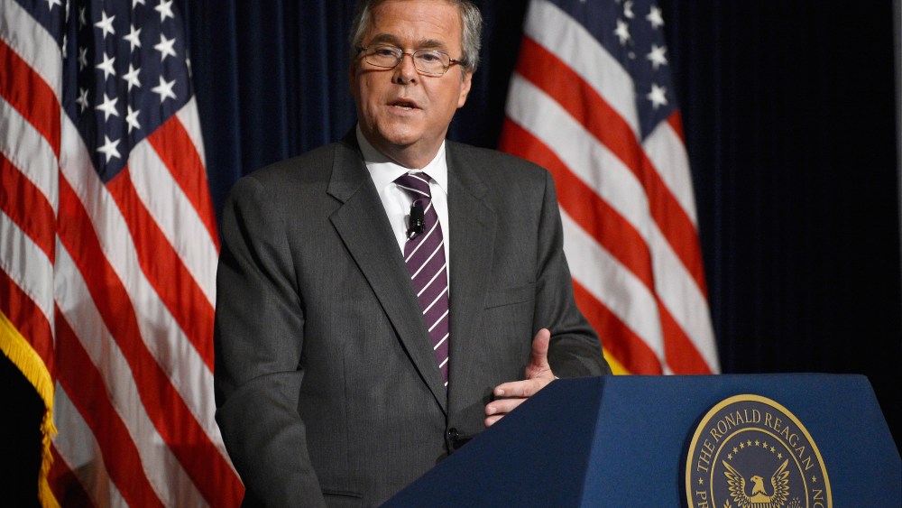 Former Florida Governor Jeb Bush speaks at the Reagan Library after autographing his new book "Immigration Wars: Forging an American Solution" on March 8, 2013 in Simi Valley, California. Bush discussed the leadership and policy changes he believes are...