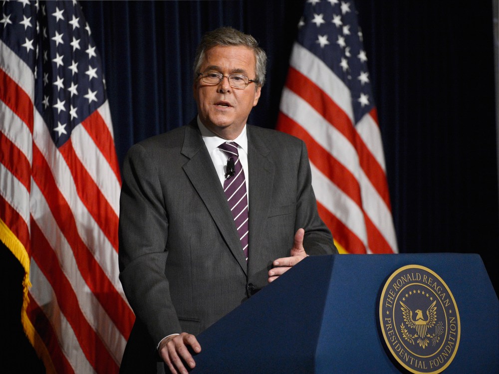 Former Florida Governor Jeb Bush speaks at the Reagan Library after autographing his new book "Immigration Wars: Forging an American Solution" on March 8, 2013 in Simi Valley, California. Bush discussed the leadership and policy changes he believes are...