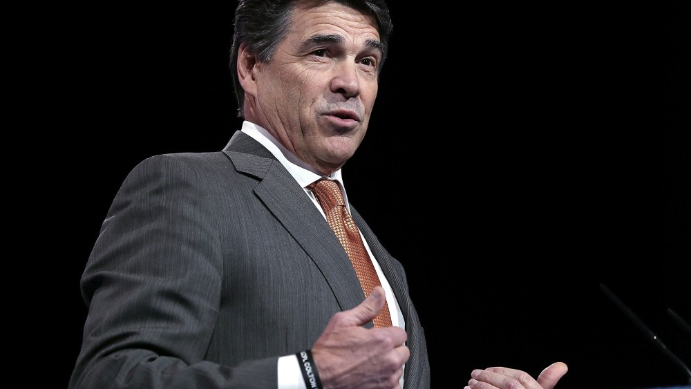 Texas Gov. Rick Perry addresses the 40th annual Conservative Political Action Conference (CPAC) March 14, 2013 in National Harbor, Maryland. A slate of important conservative leaders are slated to speak during the the American Conservative Union's...