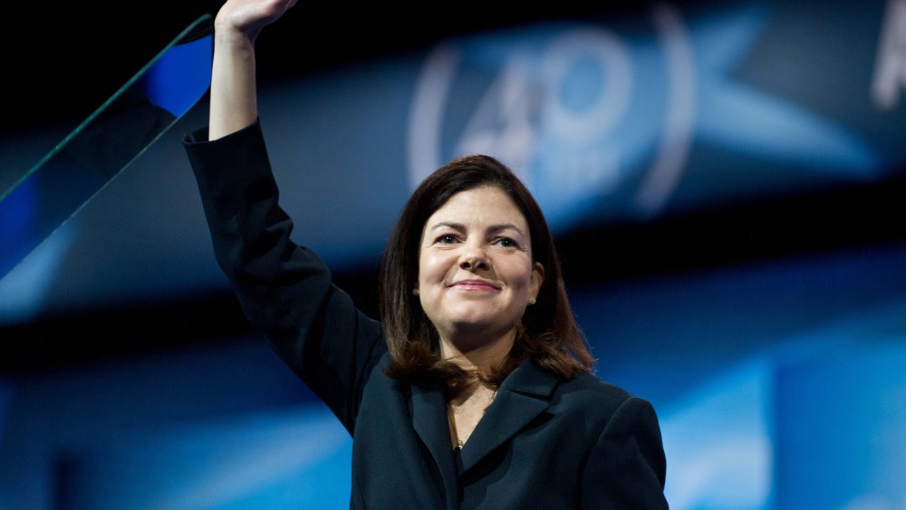 File Photo: Republican Sen. Kelly Ayotte speaks at the Conservative Political Action Conference (CPAC) in National Harbor, Maryland, on March 15, 2013. (Photo by Nicholas Kamm/AFP/Getty Images)