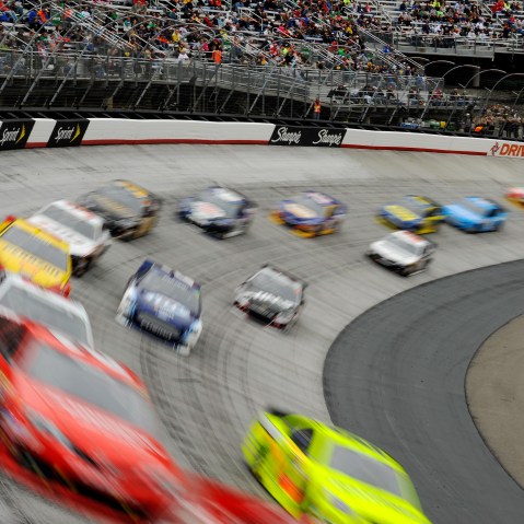 Drivers race during the NASCAR Sprint Cup Series Food City 500 at Bristol Motor Speedway on March 17, 2013 in Bristol, Tennessee.  (Photo by Jared C. Tilton/Getty Images)