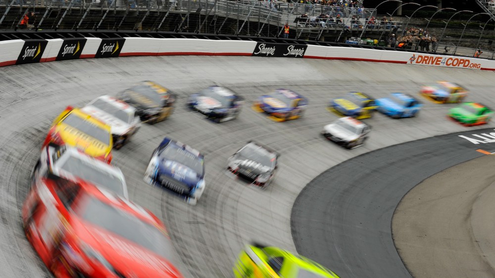 Drivers race during the NASCAR Sprint Cup Series Food City 500 at Bristol Motor Speedway on March 17, 2013 in Bristol, Tennessee.  (Photo by Jared C. Tilton/Getty Images)