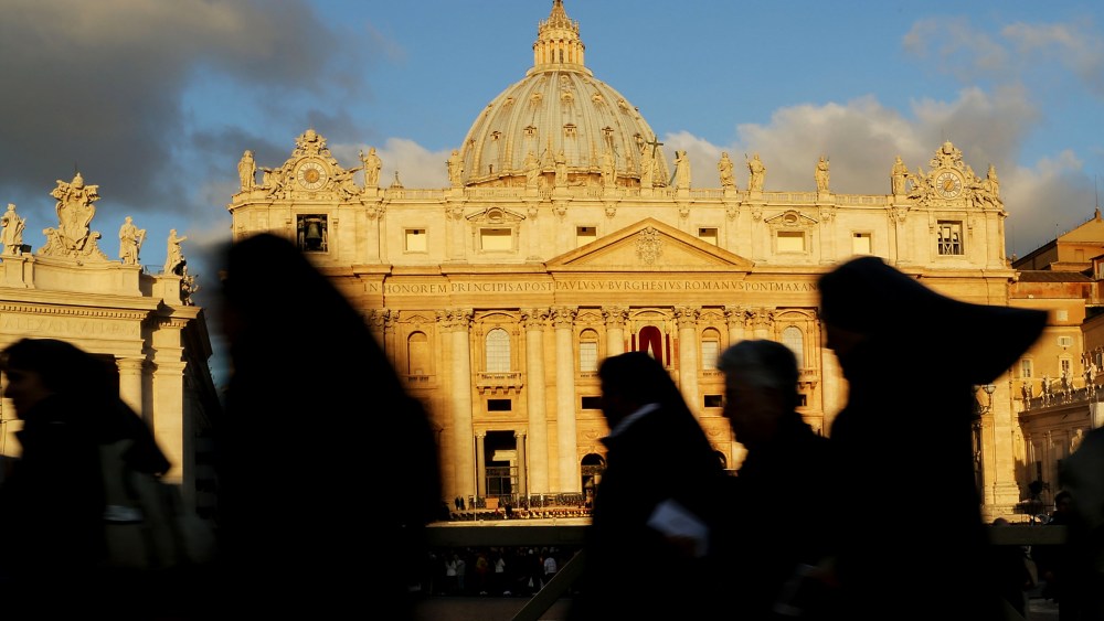 A group of nuns in St Peter's Square before the start of the Inauguration Mass for Pope Francis on March 19, 2013 in Vatican City, Vatican.