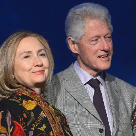 Former president Bill Clinton and former Secretary of State Hillary Clinton attend SeriousFun Children's Network event honoring Liz Robbins with celebrity guests at Pier Sixty at Chelsea Piers on April 4, 2013 in New York City.  (Photo by Larry Busacca...